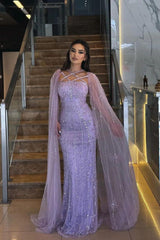 Tulle Halter Appliques Mermaid Long Evening Formal Dress With Beading