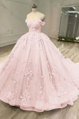 Tulle Sleeveless Off the Shoulder Long Evening Formal Dress With Appliques
