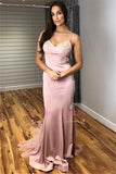 V-neck Tulle Mermaid Evening Dresses | Appliques Sleeveless Prom Dress