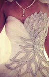 White Crystal Attractive Bridal Dresses Sexy Luxurious Stunning Ball Gowns