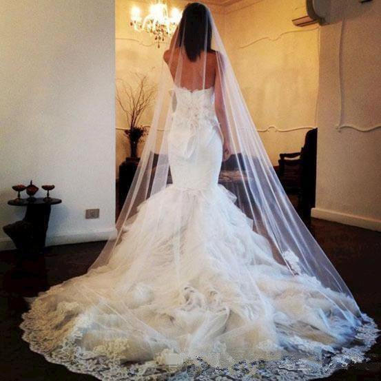 White Lace Sexy Mermaid Sweetheart Wedding Dress Beautiful Court Train Tulle Long Bridal Gown