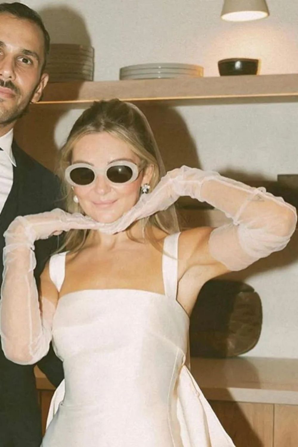 White Satin Mini Wedding Dress With Square Neck And Bow Train Formal Evening Gown