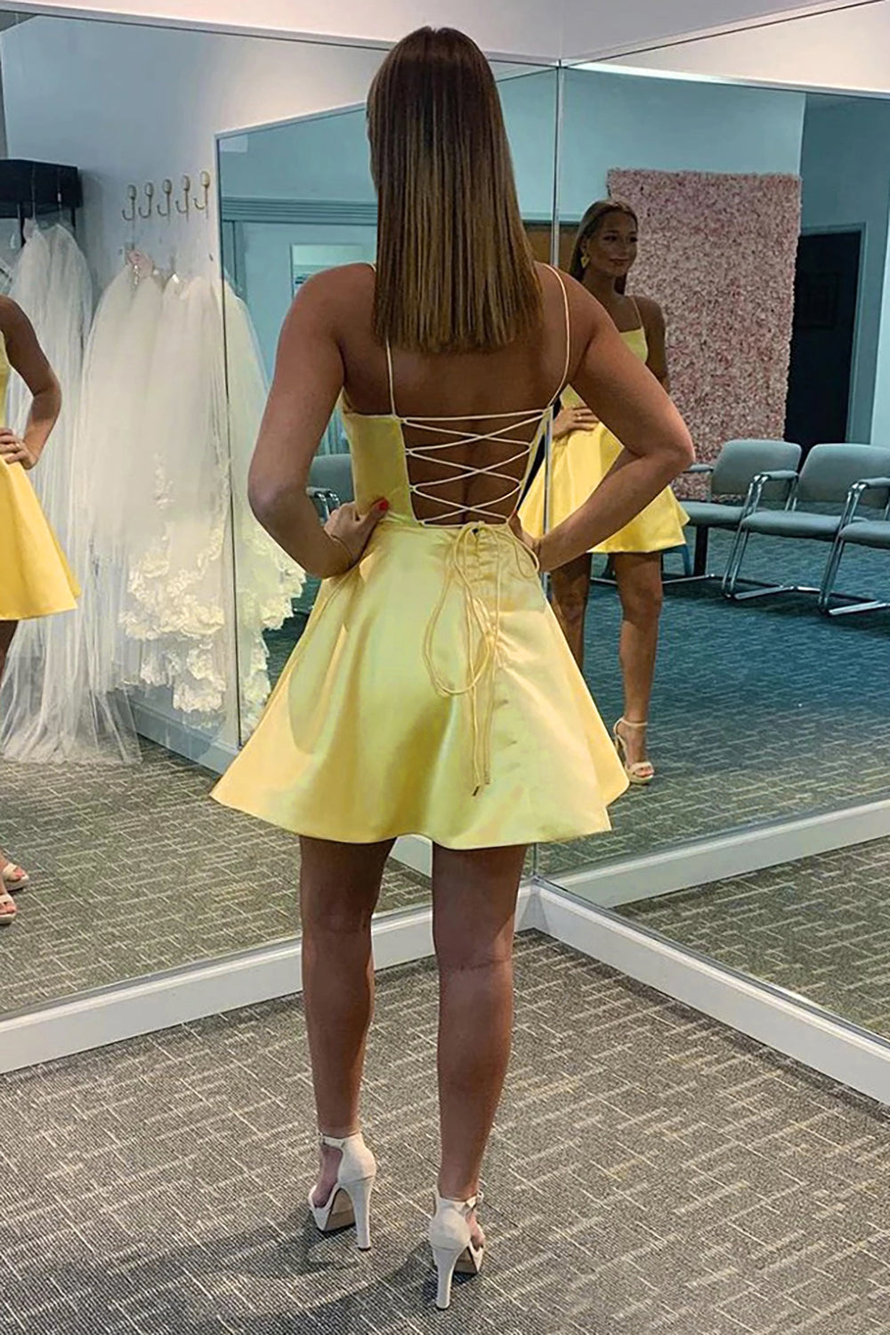 Yellow Homecoming Dresses Simple A Line Prom Dress