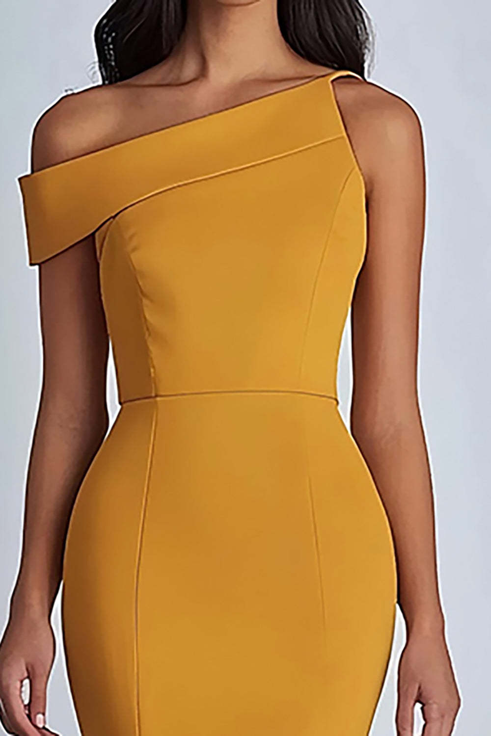 yellow ankle length dress Aloruh Butter Yellow Elegant Slim Fit Cami Dress Wedding Guest Women Maxi Summer Party Formal Gowns Spaghetti Strap Applique Slit Woven Fabr,L