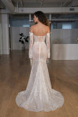 Mermaid Sweetheart Wedding Dress White Floor Length Tulle Lace Appliques Sleeveless Bridal Gown